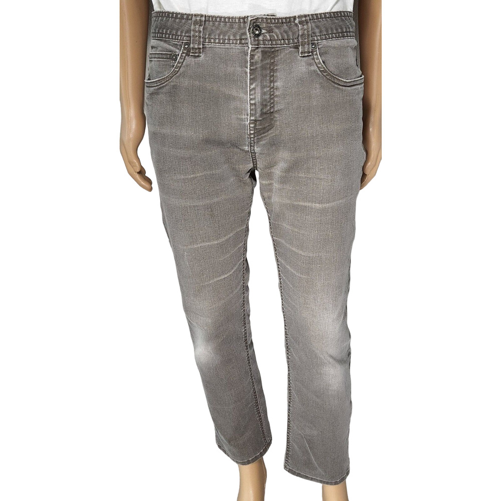 Prana Mens Slim Fit Jeans 32x(30 actual measure 28.5) Gray Cotton Blend Stretch